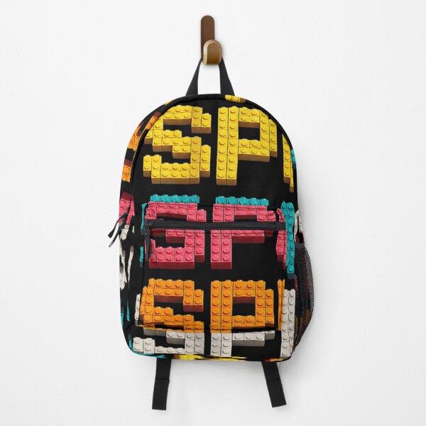 Item preview, Retro Colorful Toy Brick Spurs Typography Art Print For Plastic Blocks Fan designed and sold by StuZabine.