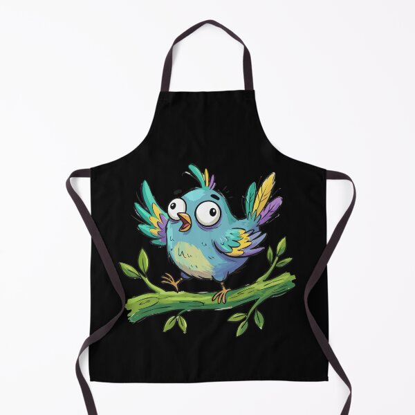 Item preview, Excited Azure Songbird Perched on Leafy Bough designed and sold by Emegan Print Art.