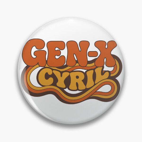 Item preview, Gen X Cyril – Retro vintage GEN-X design designed and sold by digital.stickerperso.com.