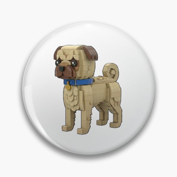 Item preview, Cute Brick Pug Puppy – Adorable Wrinkly Dog Art designed and sold by BrickDog.
