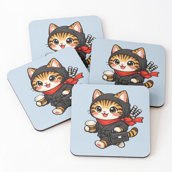 Item preview, Cute Japanese Ninja Cat Commuting to Work designed and sold by SakuraMarket26.