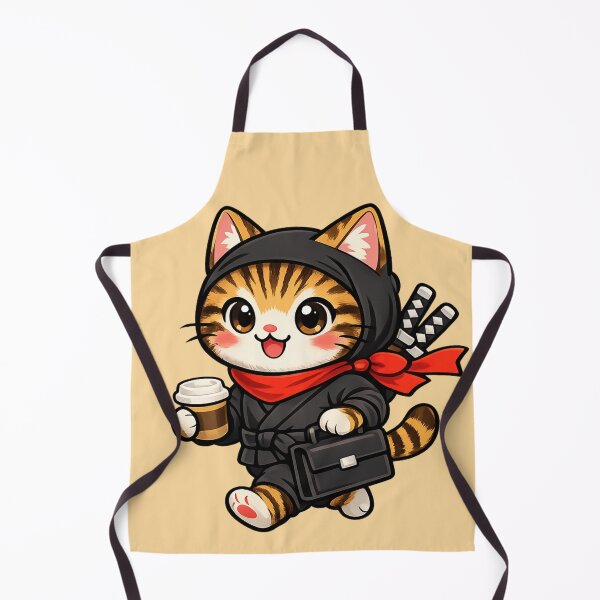 Item preview, Cute Japanese Ninja Cat Commuting to Work designed and sold by SakuraMarket26.