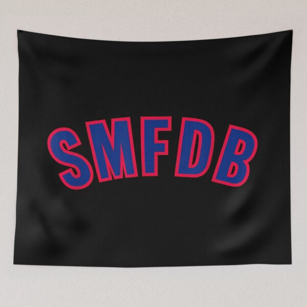 Item preview, Retro Varsity Style Arch Text Smfdb Blue Red Sport Fan Merchandise designed and sold by MassonCalepon.