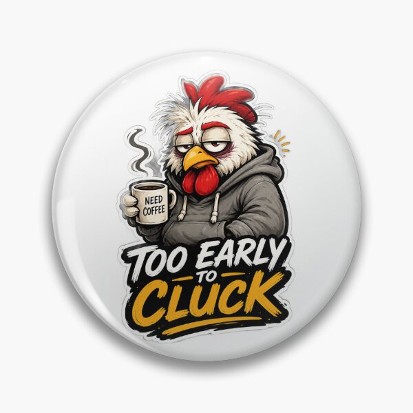 Item preview, Too Early to Cluck – Sleepy Coqué Funny Chicken designed and sold by AFI-Studio.