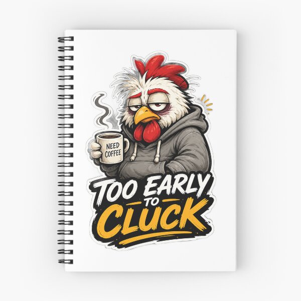 Item preview, Too Early to Cluck – Sleepy Coqué Funny Chicken designed and sold by AFI-Studio.