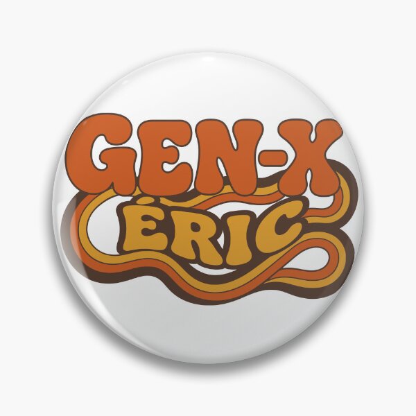 Item preview, Gen X Eric – Retro Vintage GEN-X Design designed and sold by digital.stickerperso.com.