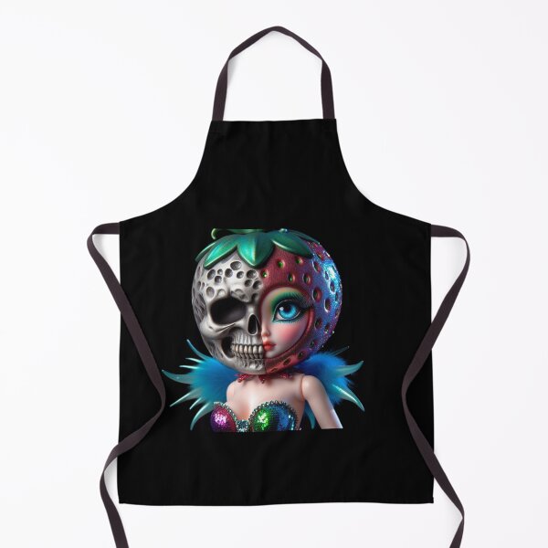 Item preview, Strawberry Skull Split Face Creepy Cute Doll designed and sold by LujziWorld.