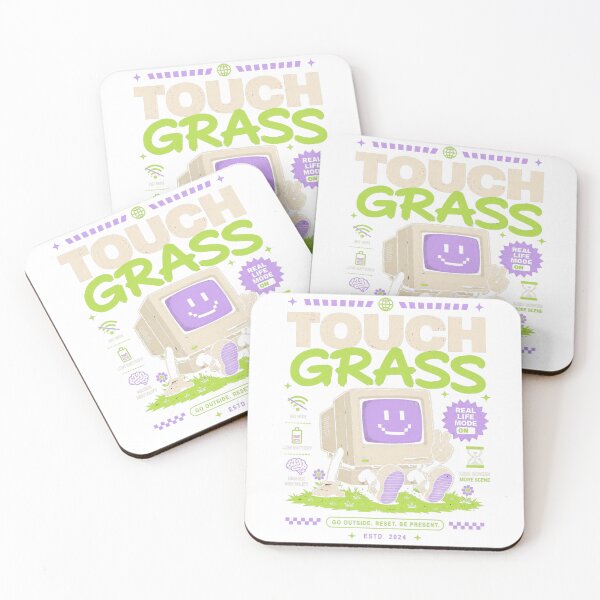 Item preview, Touch Grass Retro Gamer Shirt – Go Outside Reset Be Present designed and sold by Introvert Chaos Club.