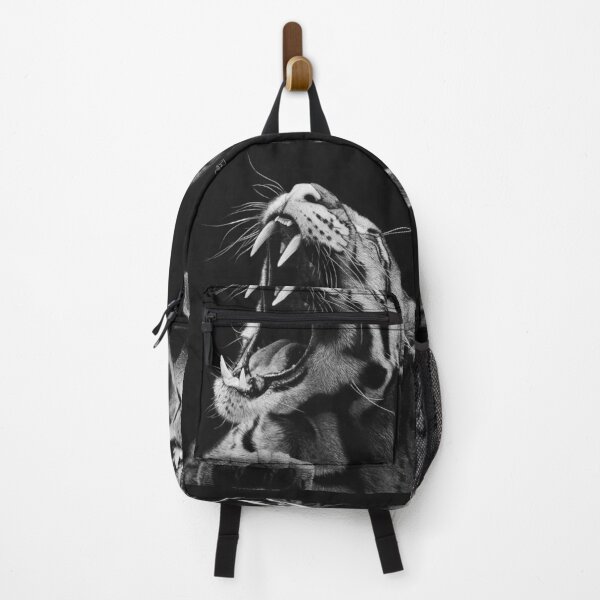 Item preview, Roaring Leopard — Hyperrealistic Charcoal Portrait in Black and White designed and sold by David Mateo ArtWorks.