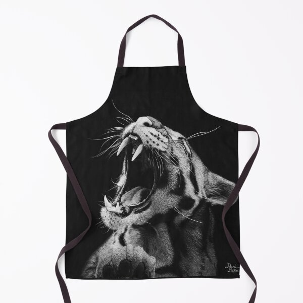 Item preview, Roaring Leopard — Hyperrealistic Charcoal Portrait in Black and White designed and sold by David Mateo ArtWorks.