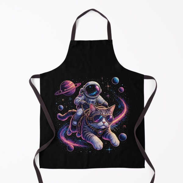Item preview, Astronaut cat riding through space designed and sold by HandicraftArt.