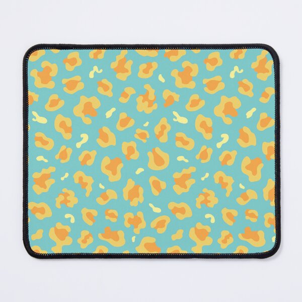 Item preview, Leopard Print 2 - Pineapple & Aqua Teal designed and sold by Daniel Bevis Design.