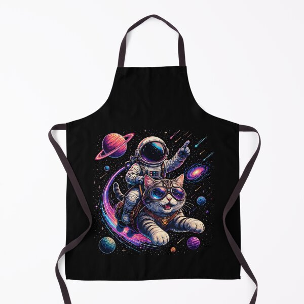 Item preview, Astronaut cat riding through space designed and sold by HandicraftArt.