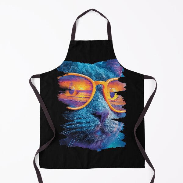 Item preview, Artistic Cat with Sunglasses Sunset Beach Tropical Summer designed and sold by Littermin.