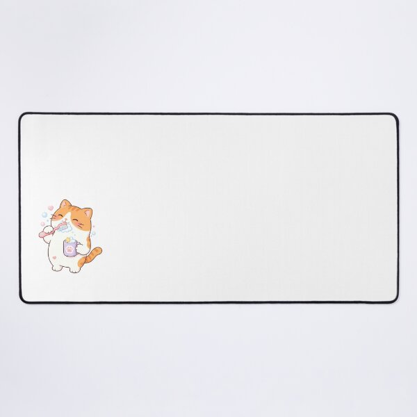 Item preview, Cute Orange Cat Brushing Teeth Kawaii Dental Care Routine Illustration designed and sold by NoopnyangStudio.