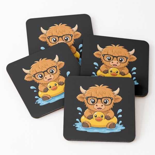 Item preview, Highland Cow and Rubber Duck designed and sold by zoes-ink.