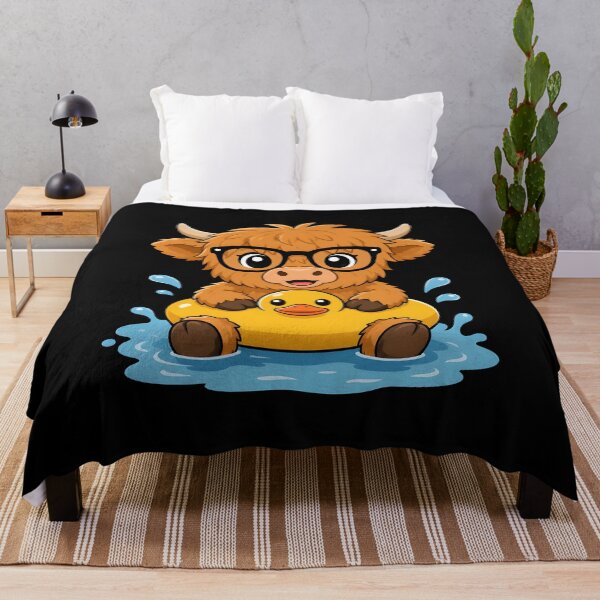 Item preview, Highland Cow and Rubber Duck designed and sold by zoes-ink.