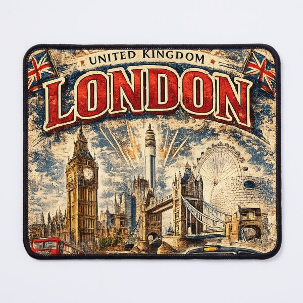 Item preview, London Retro Vintage graphic art Classic England UK Graphic Tee Unisex designed and sold by extremeshirt.