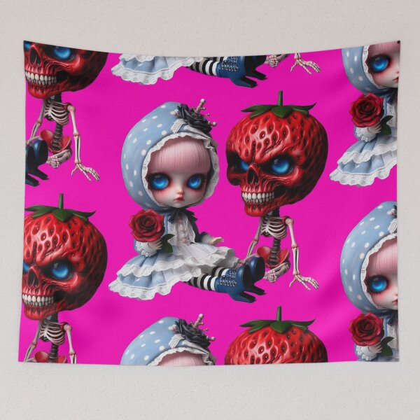 Item preview, Gothic Lolita and Crimson Strawberry Skeleton designed and sold by LujziWorld.