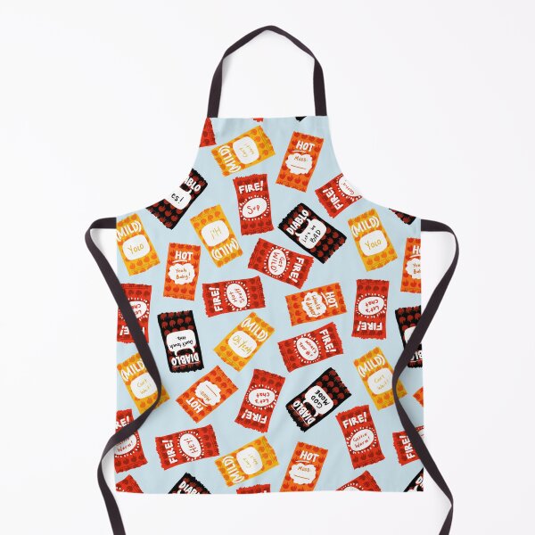 Item preview, Taco Bell sauces! Diablo, fire, hot and mild. On soft blue. designed and sold by katerosestudios.