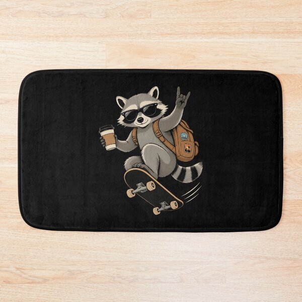 Item preview, Cool Raccoon On Skateboard designed and sold by zoes-ink.