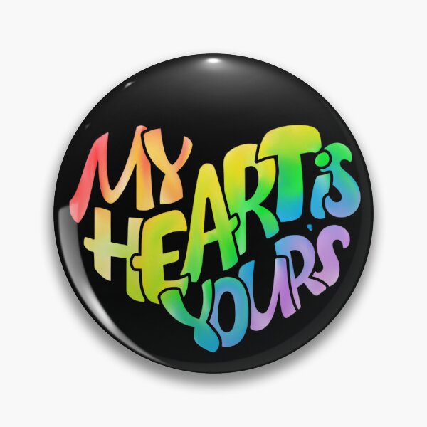 Item preview, My Heart Is Yours – Colorful Love Typography Design designed and sold by MartBook.