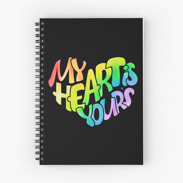Item preview, My Heart Is Yours – Colorful Love Typography Design designed and sold by MartBook.