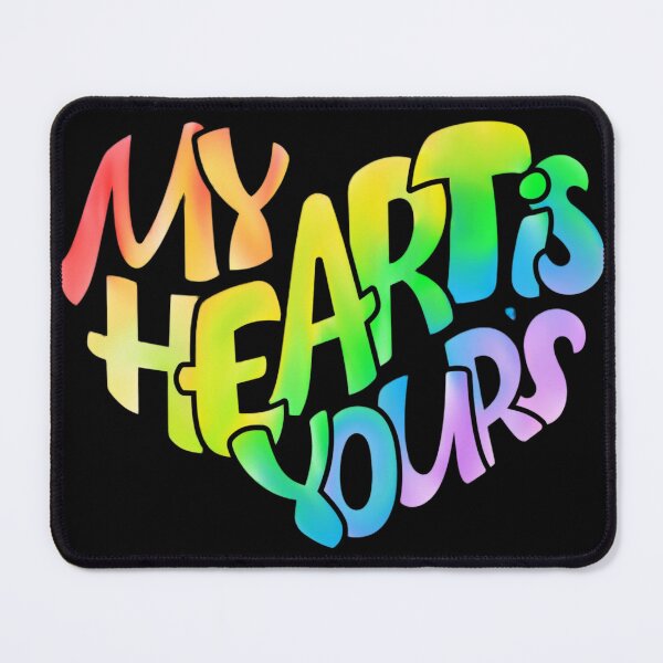 Item preview, My Heart Is Yours – Colorful Love Typography Design designed and sold by MartBook.