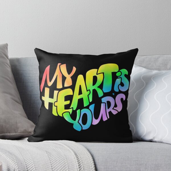 Item preview, My Heart Is Yours – Colorful Love Typography Design designed and sold by MartBook.