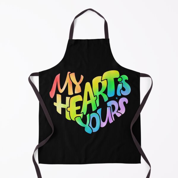 Item preview, My Heart Is Yours – Colorful Love Typography Design designed and sold by MartBook.