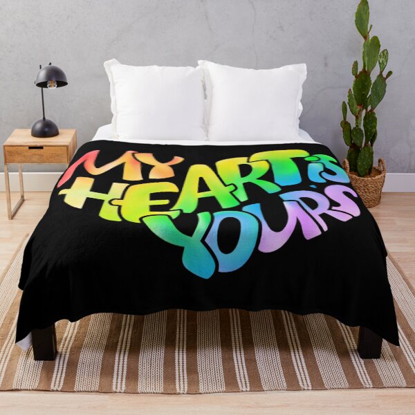 Item preview, My Heart Is Yours – Colorful Love Typography Design designed and sold by MartBook.
