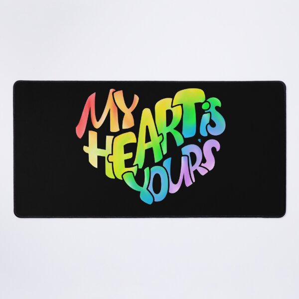 Item preview, My Heart Is Yours – Colorful Love Typography Design designed and sold by MartBook.
