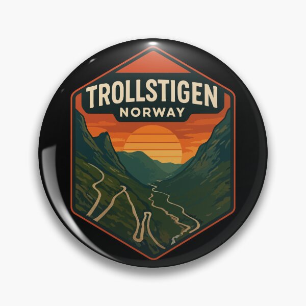 Item preview, Trollstigen Road Norway Retro Travel designed and sold by TomFrontierArt.