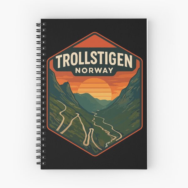Item preview, Trollstigen Road Norway Retro Travel designed and sold by TomFrontierArt.
