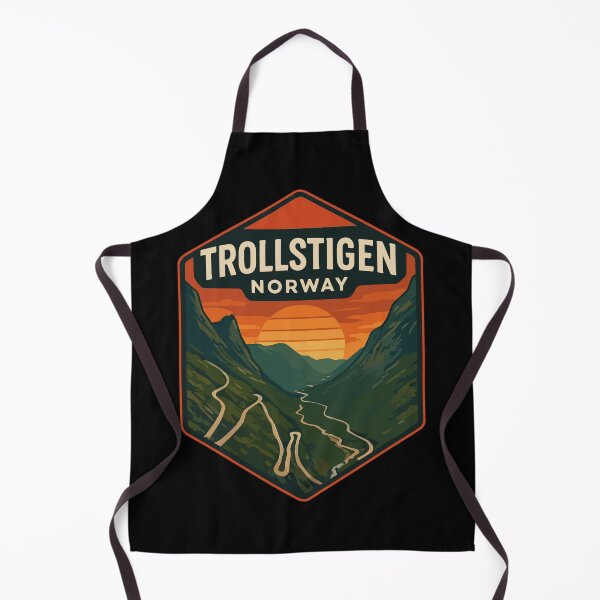 Item preview, Trollstigen Road Norway Retro Travel designed and sold by TomFrontierArt.