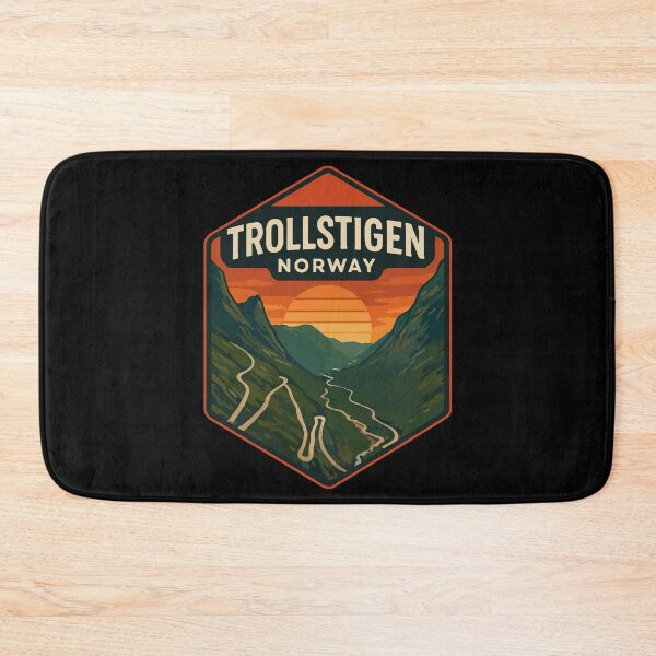 Item preview, Trollstigen Road Norway Retro Travel designed and sold by TomFrontierArt.