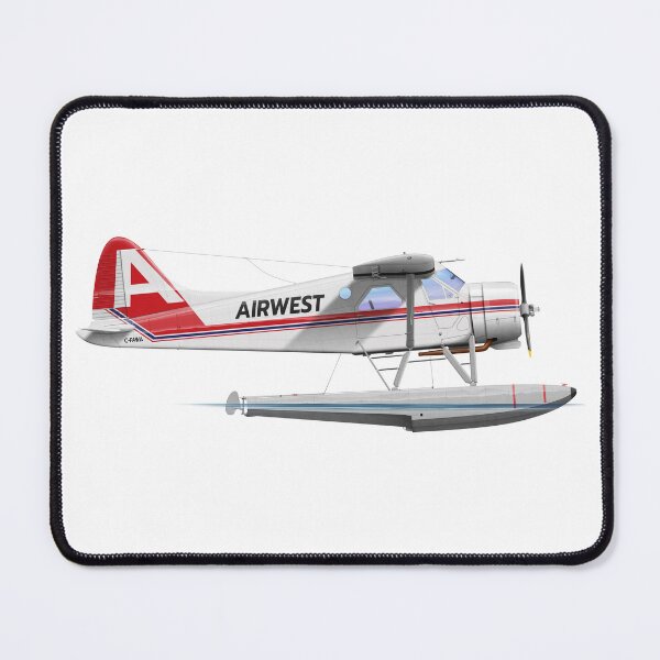 Item preview, DHC DHC-2 BEAVER 1430 C-FAWA AIRWEST 1980 designed and sold by Grubby Fingers Aircraft Illustration.