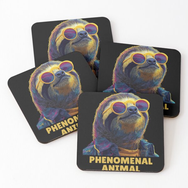 Item preview, Pop Art Colorful Sunglasses Sloth Phenomenal Animal Cyberpunk Vaporwave Streetwear designed and sold by NgumohaLanke.