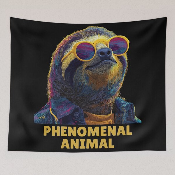 Item preview, Pop Art Colorful Sunglasses Sloth Phenomenal Animal Cyberpunk Vaporwave Streetwear designed and sold by NgumohaLanke.