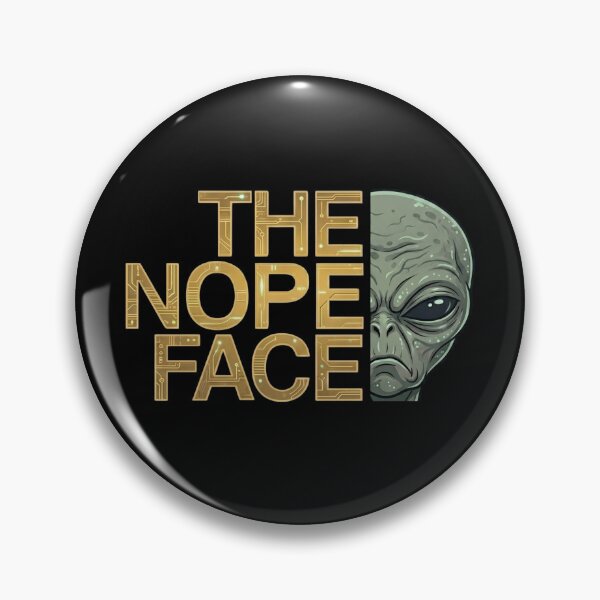 Item preview, The Nope Face Grumpy Alien Sci Fi Humor designed and sold by dudelinart.