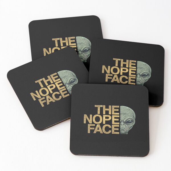 Item preview, The Nope Face Grumpy Alien Sci Fi Humor designed and sold by dudelinart.
