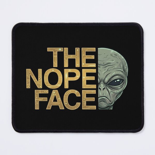Item preview, The Nope Face Grumpy Alien Sci Fi Humor designed and sold by dudelinart.