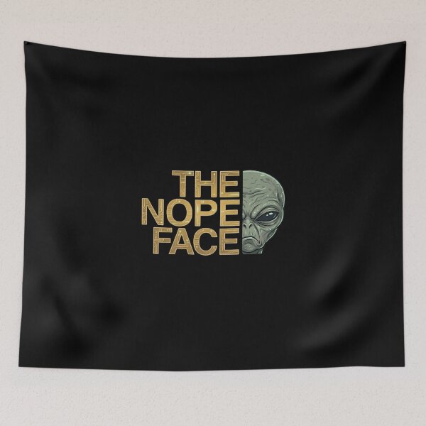 Item preview, The Nope Face Grumpy Alien Sci Fi Humor designed and sold by dudelinart.