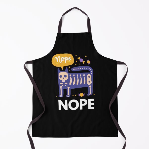 Item preview, Skeleton Cat Halloween Nope Dark Funny Design designed and sold by ContigoART.
