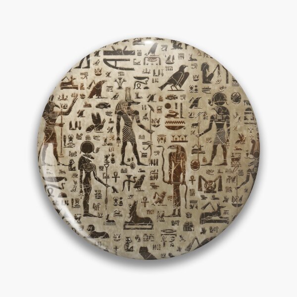 Item preview, Ancient Egyptian Hieroglyphs Wall - Retro Papyrus Gods Pattern designed and sold by GulfSignature.
