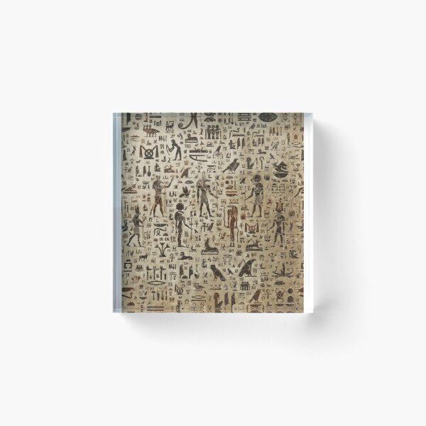 Item preview, Ancient Egyptian Hieroglyphs Wall - Retro Papyrus Gods Pattern designed and sold by GulfSignature.