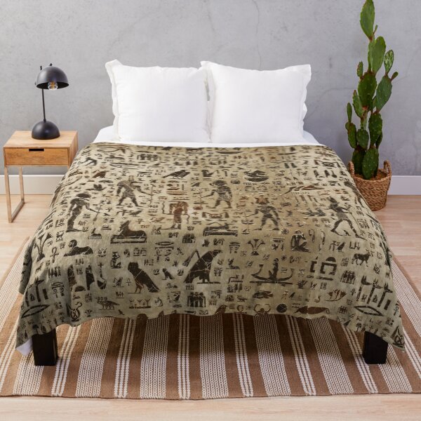 Item preview, Ancient Egyptian Hieroglyphs Wall - Retro Papyrus Gods Pattern designed and sold by GulfSignature.