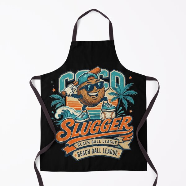 Item preview, Vintage Coconut Baseball Mascot Coco Slugger Beach Ball League Retro Summer designed and sold by NgumohaLanke.