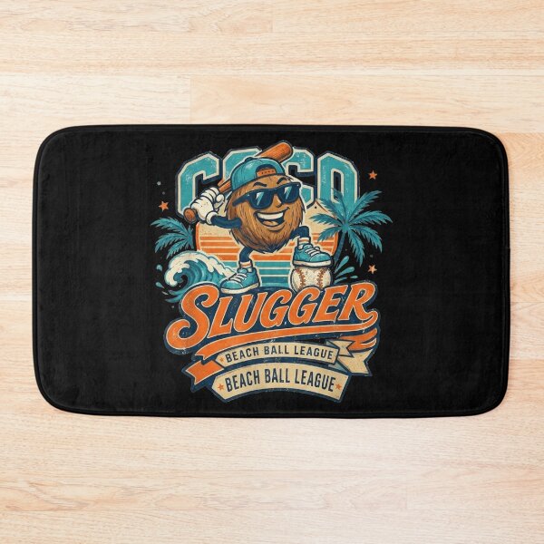 Item preview, Vintage Coconut Baseball Mascot Coco Slugger Beach Ball League Retro Summer designed and sold by NgumohaLanke.