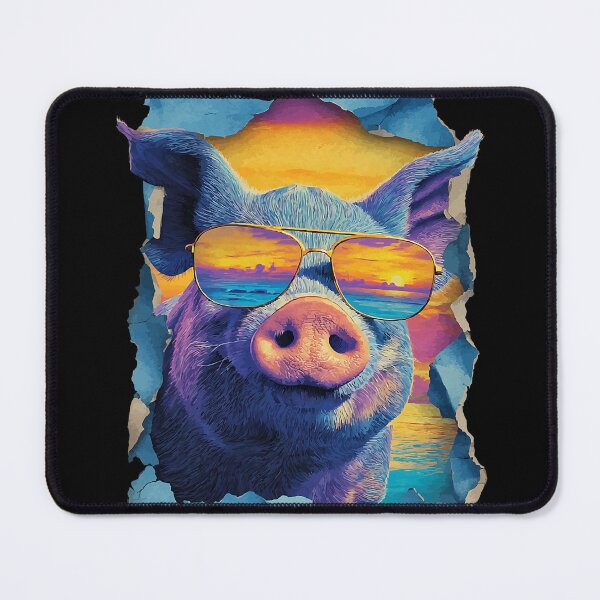 Item preview, Pig with Sunglasses Sunset Beach Tropical Animal Summer designed and sold by Littermin.